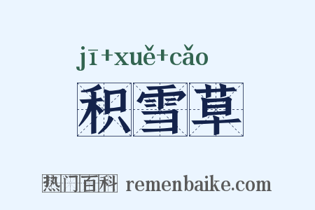 积雪草是什么意思的图片